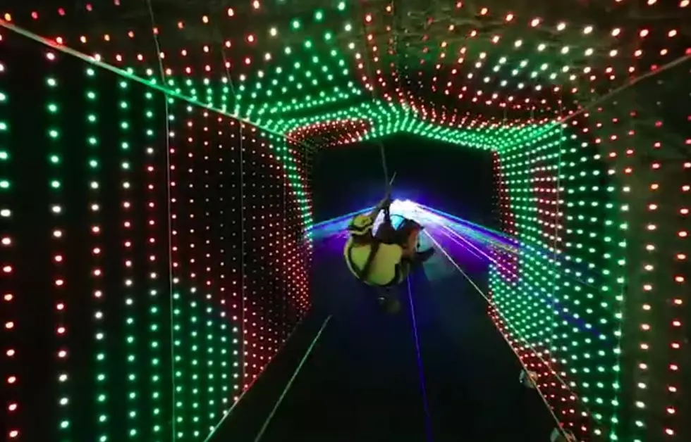 Holiday Light Ziplining in a Massive Kentucky Cavern